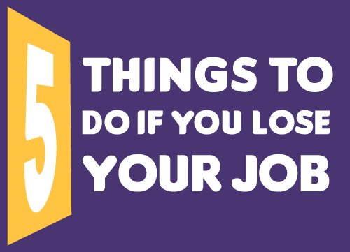 Things you can do if you lose a job!